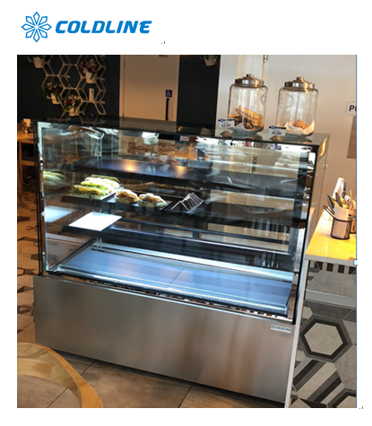 Square Glass Refrigerated Bakery Showcase with CE&ETL
