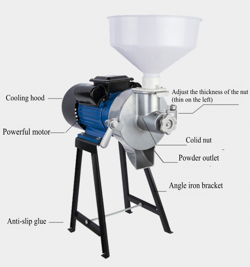 Ce Industrial 12-120 Mesh Fine Powder Dry Herbs Leaves Food Rice Maize Cassava Coconut Shell Tea Leaf Herb Crushing Machine