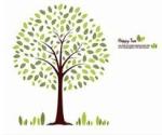 800 * 600mm Funky Contemporary Tree Wall Flower Stickers G225