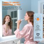 Professional 2-in-1 Sonic Teeth Cleaning Combo Soft Bristle Electric Toothbrush