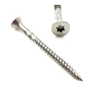 Quality OEM Steel Fasteners A2-70 A4-80 Deck Screws Different Types Of Stainless Steel 304 316 Decking Screws wholesale