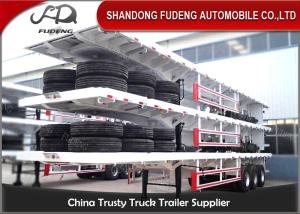 Quality 40ft container carry flatbed truck trailer Air suspension super single tire for Tanzania wholesale