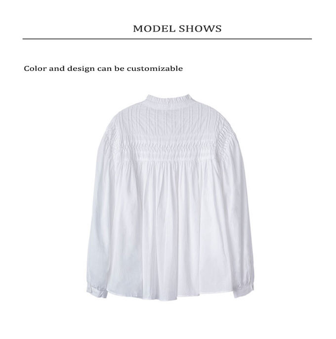 GOTS certificate Drapy Organic Cotton Blouse for women