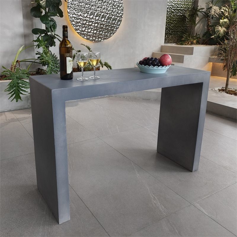 Outdoor GRC Concrete Table Chair Bench Irregular Shape Garden Furniture Set