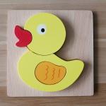 Wooden Cartoon Animal 3D Puzzle Children Early Education Cognitive