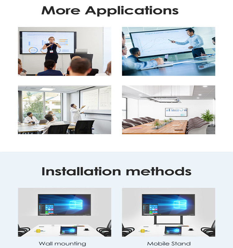 75 Inches 4k Interactive Flat Panel Touch Screen Digital Display Uhd For Business