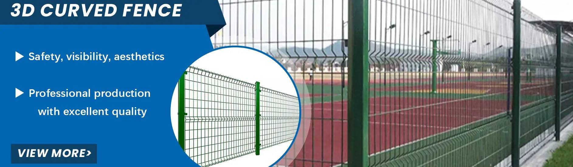 Eco Friendly PVC Coated 3x3 4x4 Galvanized Welded Wire Mesh 3D Fence with Pole Designs