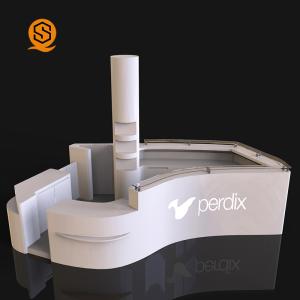Quality Front Counter Modern White Big Artificial Stone Corian Airport Reception Desk wholesale