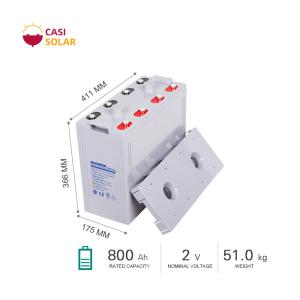 Quality 800Ah Deep Cycle Gel Battery 2V Maintenance Free Solar wholesale