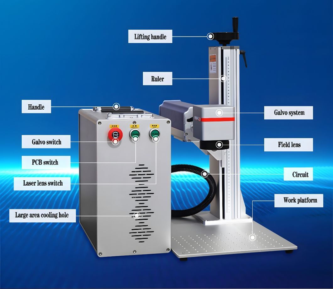 High Quality Low Price Portable Fiber Laser Marking Machine Metal Free Sample Marking Mini Laser Marker
