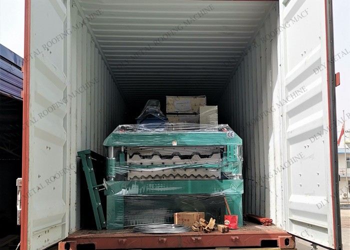 220V Double Roll Forming Machine PLC 5.5KW Metal Roofing Roll Former