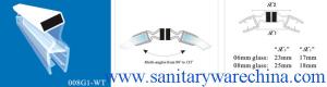 Quality Sealing Strips/waterproof magnetic strips/shower door seals/PVC Magnetic Seal 008G1-WT wholesale