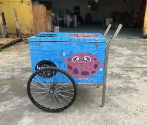 Quality 6 Flavors small Italian Gelato Display Cart wholesale