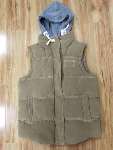 Quality Polo Lightweight Mens Puffer Vest Jacket Mens With Hood Pockets wholesale