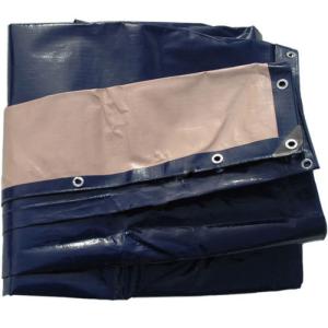 Quality 5M x 11M HEAVY DUTY BLUE BEIGE TARPAULIN Poly Tarp Cover Sheet with Eyelets wholesale
