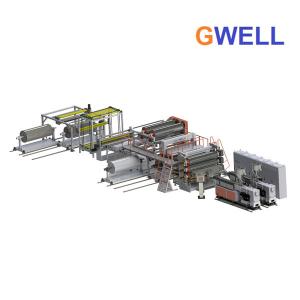 Quality CPE Pvc Wide Floor Leather Waterproof Roof Membrane Sheet Extrusion Line wholesale