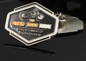 Quality Zinc alloy brooch pin Stamp school badge Car motor club religion logo words picture sign custom wholesale