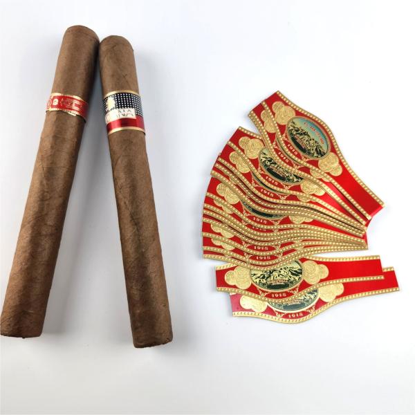 Digital Printing Luxury Cigar Label Paper Stickers – Self Adhesive Waterproof