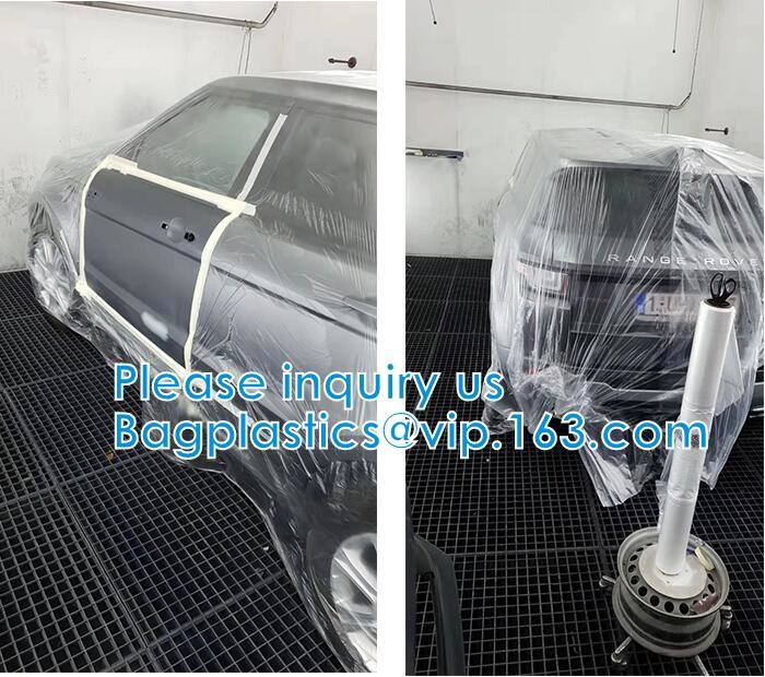 Pe Plastic Masking Film For Auto/Car/Boat Painting Plastic Masking Film For Car Painting Car Protective HDPE Film