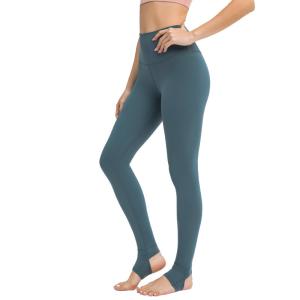 Quality Foot Stepping Sports Yoga Pants Capri Solid Slim Fit High Waist Training Leggings wholesale