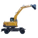 0.3m3 Bucket 6160mm Digging 6 Ton Wheel Excavator