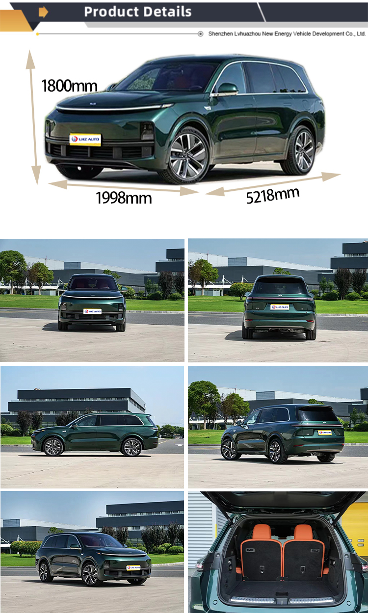 Drive AWD Li Li9 Black Energy Electric SUV 7 Seats 0.5 Hour Charging Time for Adults