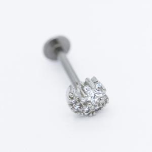 Quality Clear Zircon Stone Star Labret Stud Septum Piercing Jewelery 8mm wholesale