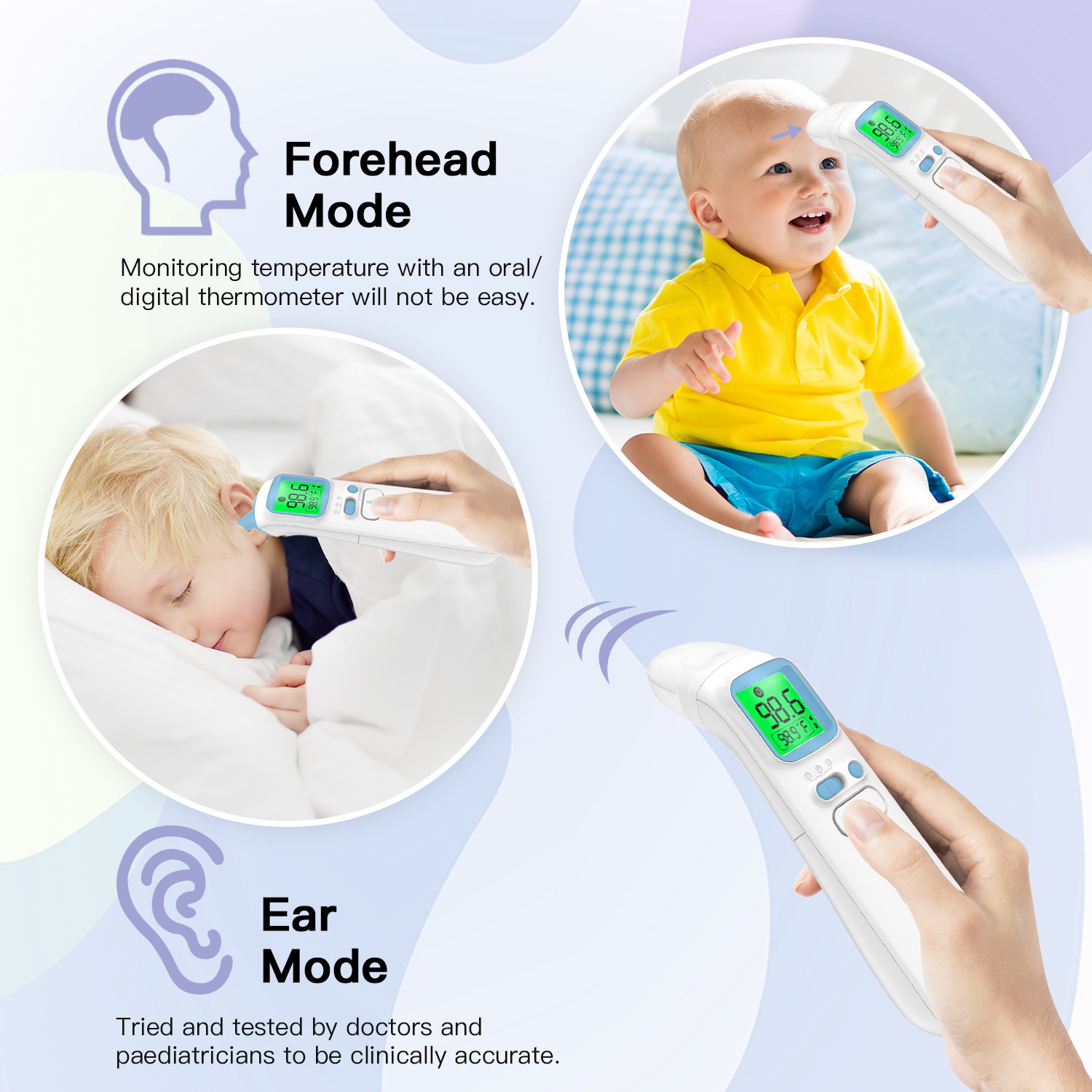 Child Infrared Non Contact Electronic Thermometer OEM