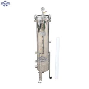 China Stainless steel cartridge filter housing with cartridge PP/PE/PTFE/metal cartridge 0.1 micron on sale