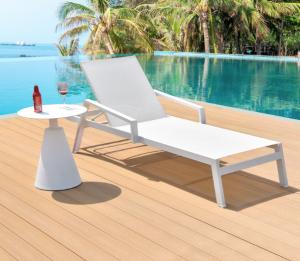 Quality Morden Swimming Pool Beach Adjustable Lounge And Bench Chair For Nordic Design wholesale