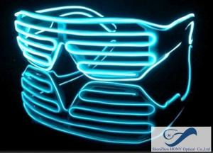 Quality Fashionable Plastic Glowing El Wire Glasses For Party , Shutter Shades Sunglasses wholesale