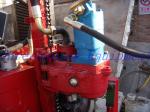 Tractor drilling rig testing in field of detail parts