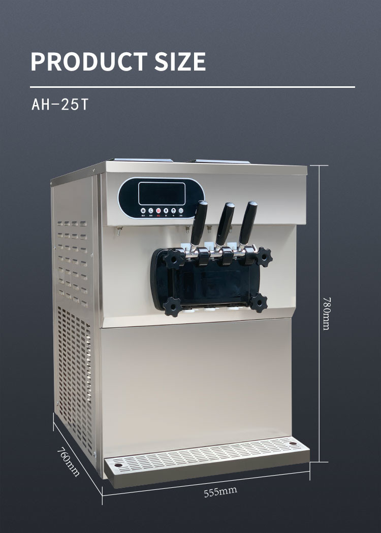 25-28L/H Commercial Gelato Ice Cream Machine 3 Flavor Italian Gelato Maker Machine