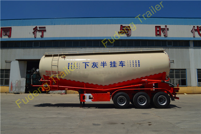 45 cbm Bulk Cement Tanker Trailer For Powder Transport Carbon Steel