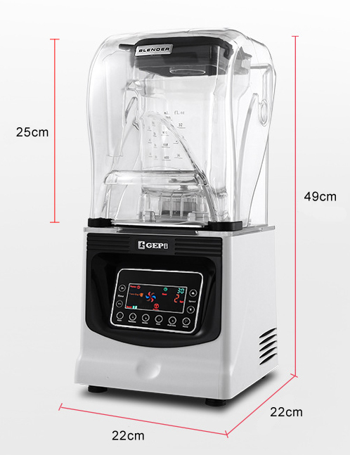 1800W Industrial Fruit Licuadora with Sound Cover Easy Operation and Multifunctional
