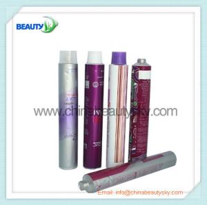 Quality Empty aluminum Collapsible tubes for hair dying cream packing silver color printing wholesale