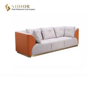 Quality Modern Three Seater Fabric Sofa European Style Sectional Sofas 235cm wholesale