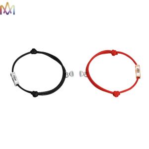 Quality Handmade Braided SS304 Couple Bar Name Bracelet For Lover wholesale