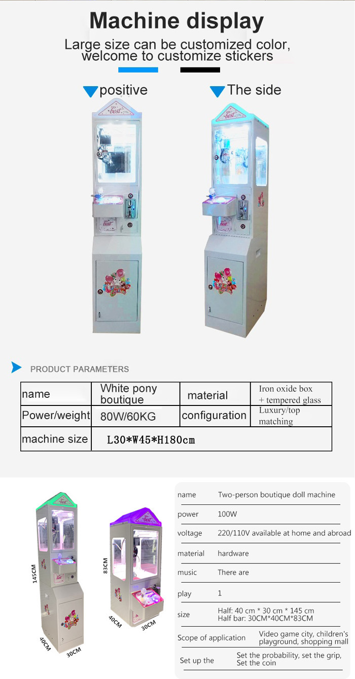 Lucky Stuff Toy Claw Machine Coin Operated Candy Arcade Game Machine