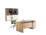 Fashionable Office Executive Desk With Filing Cabinet Customized Size