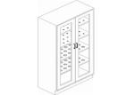Custom Lab Storage Cabinets , Steel Storage Cabinets Aluminium Handle