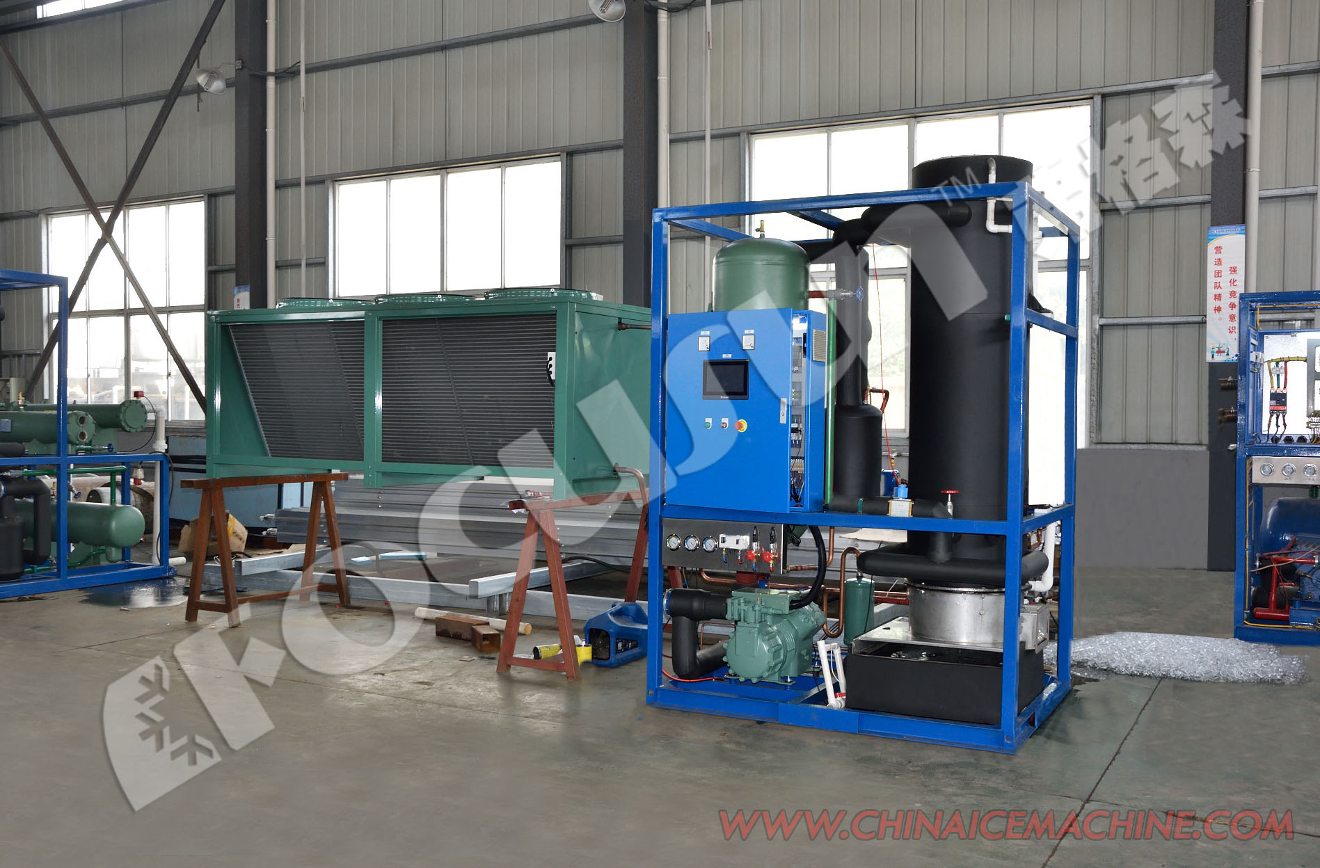 6 Tons/day Industrial Tube Ice Machine for Food Beverage Shops PLC Siemens by Focusun