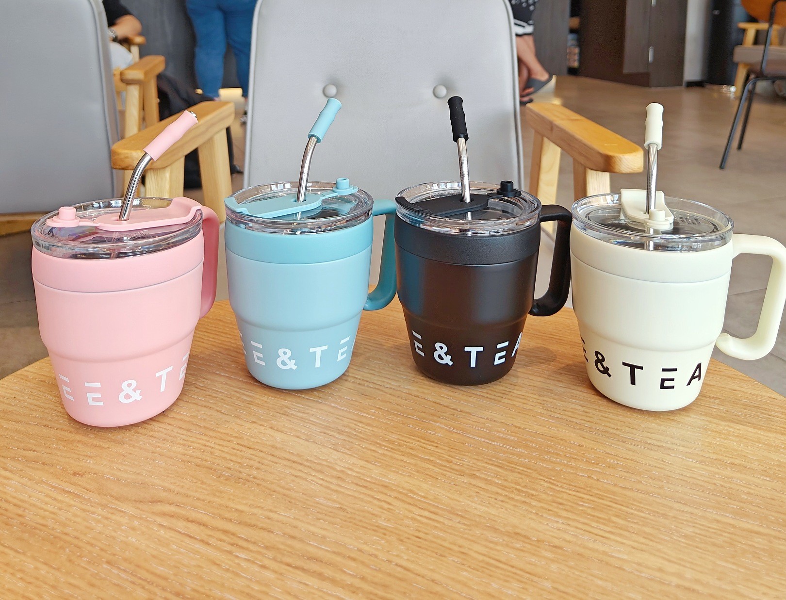 Insulated Travel Mug 1Pcs 480ml Stainless Steel Coffee Cup With Straw Lid Thermos Mug For Hot Cold Drinks Water Tea Milk Office Outdoor Portable