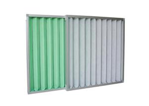 Quality Primary 95% Pleated Panel Filter Aluminum Frame For HVAC System wholesale