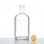 Custom Cylindrical Clear or Frosted Whiskey Vodka Brandy Gin Rum Tequila Wine