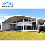 25m Clear Span Arcum Tent Cover Glass Windows VIP Cassette Flooring