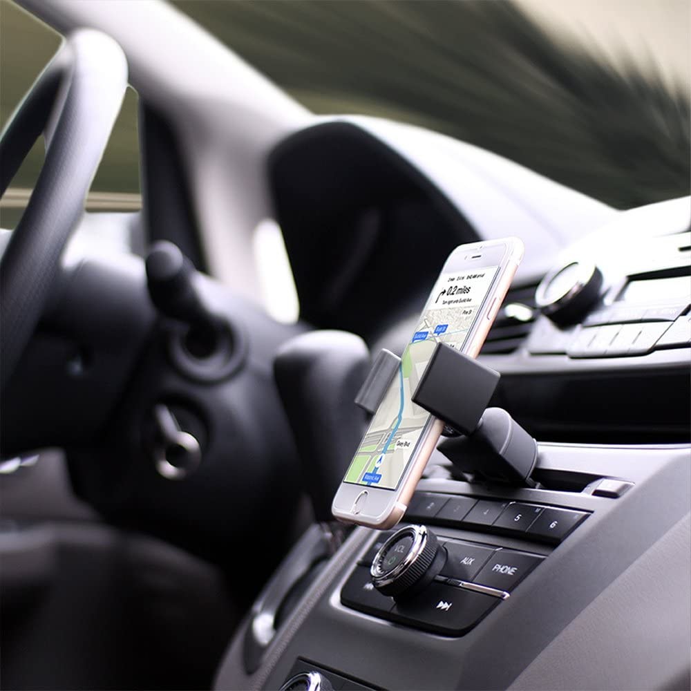 360 Degree Rotation CD Slot Phone Holder Cd Player Car Mount 12cm