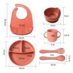 Silicone Food Grade Infant Dinnerware Sets Baby Feeding Set Suction Kids Infant