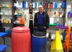 Blue Plastic Barrel Making Machine , 120L Drum Blow Moulding Machine
