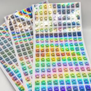 Quality Square Anti Counterfeit Labels Sheet Gold Hologram Sticker Printing wholesale